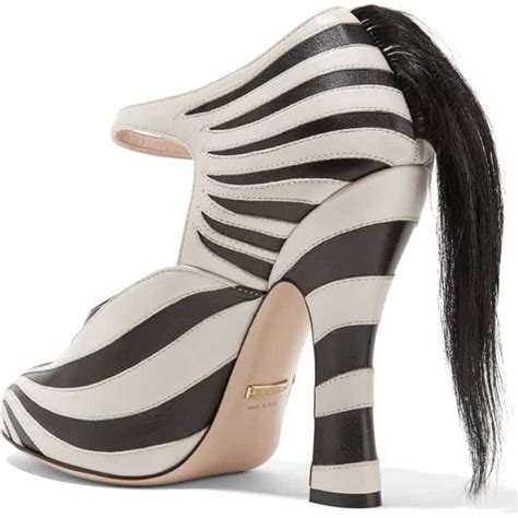 Gucci's Mind–Boggling Lesley Zebra Leather & Fur Pumps 